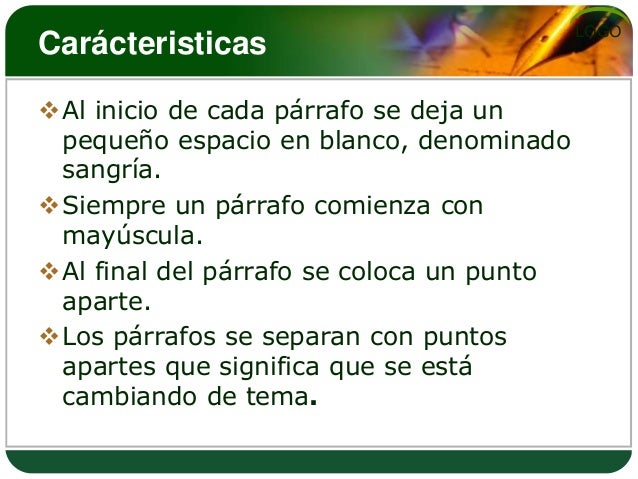 El párrafo