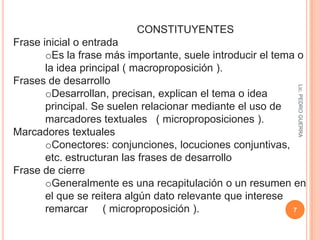 Es una unidad gráfica y de sentido. Cada una de las partes de un escrito que desarrolla una idea parcial y concreta de las que conforman la composición total. 