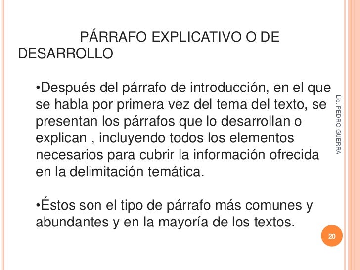 El párrafo diapositivas