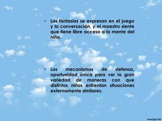 Dos experimentos llevados a cabo por los propios psicoanalistas en este país, la Malting House School de Susan Isaacs en Cambridge, hace treinta años, y las Hampstead Nurseries de Anna Freud, abiertas durante la guerra suministrado una comprensión valiosa de estos problemas mostrado como en cada paso de su desarrollo sus cambiantes relaciones con los mayores ayudan a fortificar el débil yo del niño.