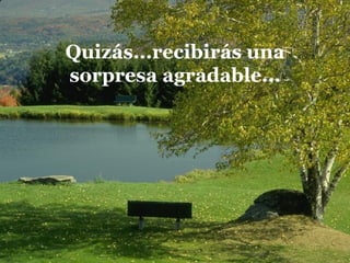Quizás...recibirás una sorpresa agradable... 