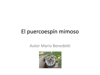 El puercoespín mimoso Autor Mario Benedetti 