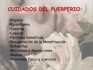 Puerperio clínico: desde el final del puerperio inmediato hasta el alta hospitalaria.