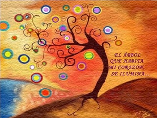 EL ÁRBOL
QUE HABITA
MI CORAZÓN,
SE ILUMINA…
 