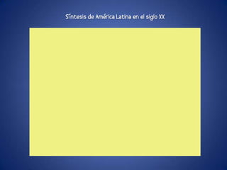 Síntesis de América Latina en el siglo XX
 
