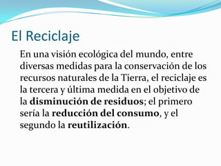 El Reciclaje