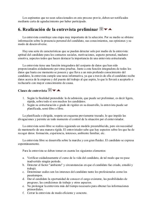 El reclutamiento y la seleccion de personal