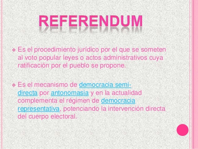 Significado De La Locucion Latina Referendum