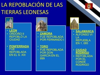 LA REPOBLACIÓN DE LASTIERRAS LEONESAS