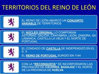 TERRITORIOS DEL REINO DE LEÓN