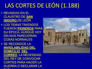 ALFONSO IX – ÚLTIMO REY DE LEÓN .FUE EL REY MÁS IMPORTANTE DE LEÓNNACIÓ EN ZAMORAIMPULSÓ EL CRECIMIENTO DE LOS BURGUESESFUNDÓ LA CORUÑA Y REPOBLÓ PUEBLA DE SANABRIA Y VILLALPANDO