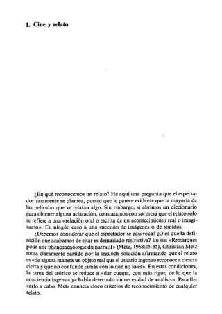 "El relato cinematrográfico" Gaudreault André - Jost Francois Páginas 25 a 45