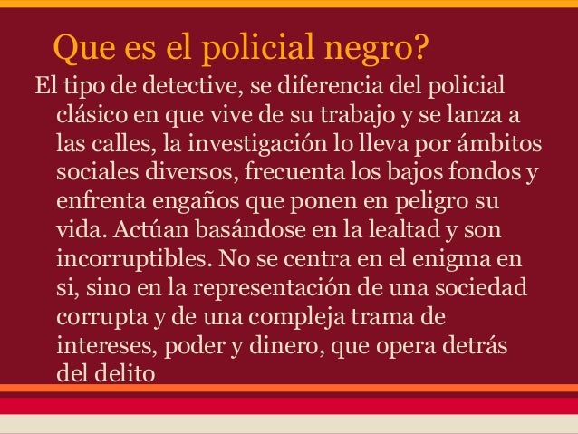 El relato policial