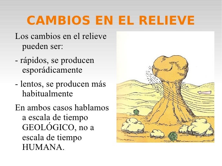 El relieve cambia