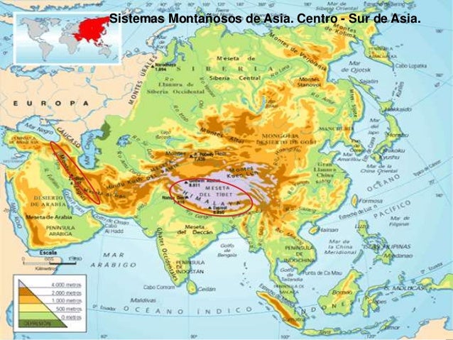 El relieve del planeta