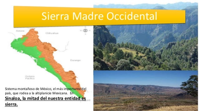 El relieve de sinaloa