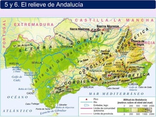 5 y 6. El relieve de Andalucía
 