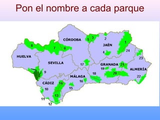 Pon el nombre a cada parque
 