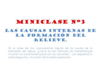 El relieve terrestre.