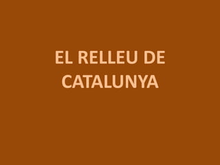 EL RELLEU DE
CATALUNYA
 