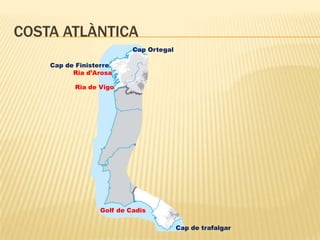 COSTA ATLÀNTICACap OrtegalCap de FinisterreRia d’ArosaRia de VigoGolf de CadisCap de trafalgar