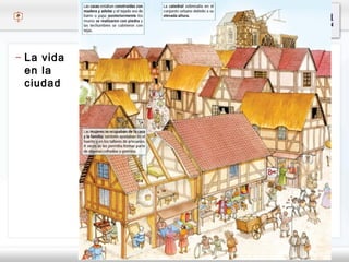 – Haga clic para modificar el estilo de texto del patrón
 Segundo nivel
o Tercer nivel
 Cuarto nivel
 Quinto nivel
2. Las ciudades medievales
– La vida
en la
ciudad
 