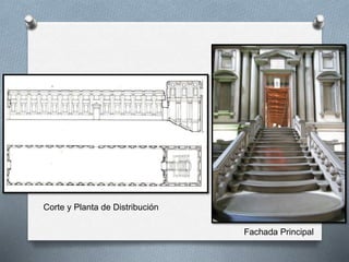 Corte y Planta de Distribución
Fachada Principal
 