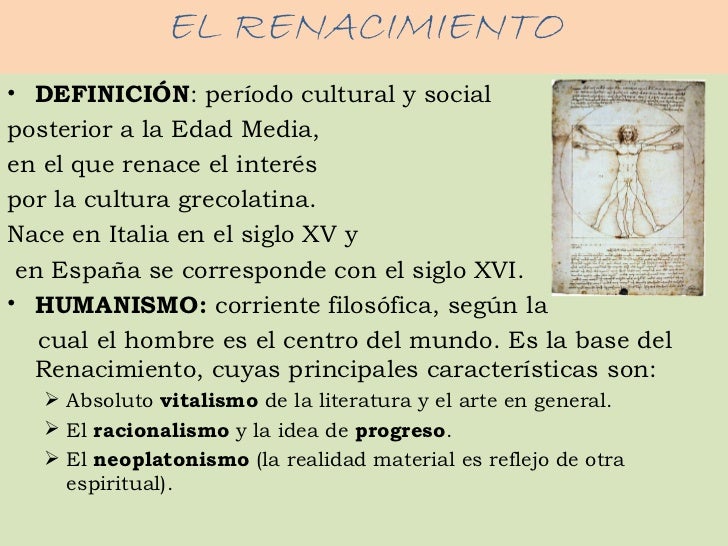 El Renacimiento. Generalidades y poesía