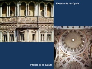 Interior de la cúpula Exterior de la cúpula 