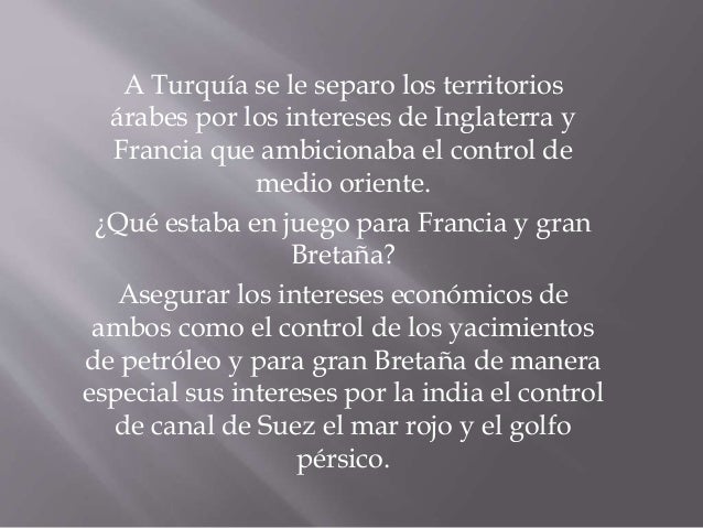 El reparto de medio oriente.
