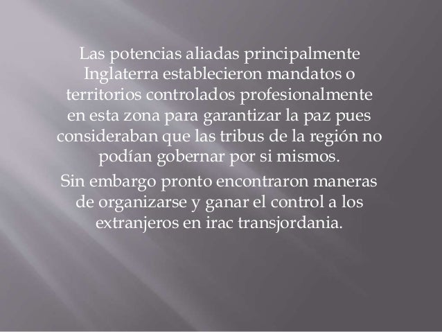 El reparto de medio oriente.