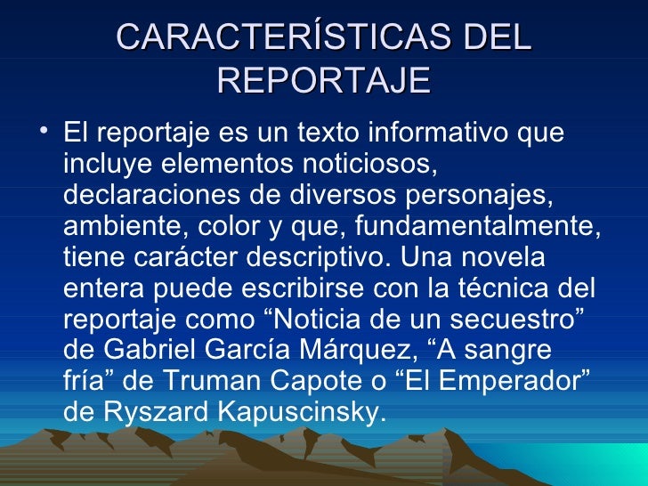 El reportaje