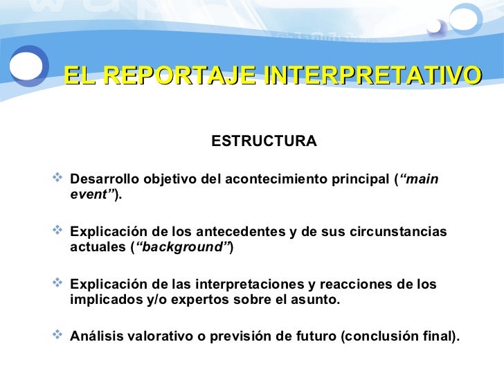 El reportaje
