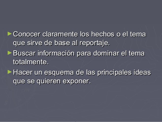 El reportaje