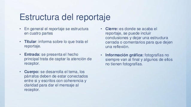 El reportaje