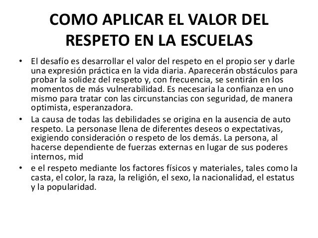 El respeto