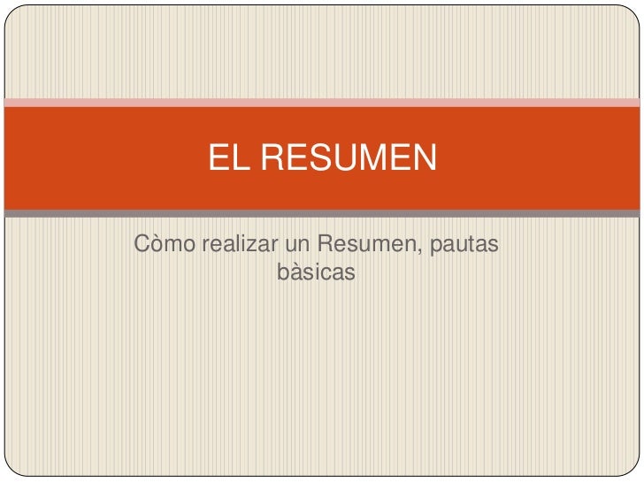 El resumen