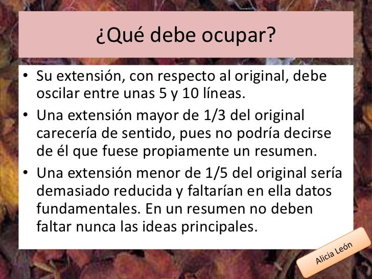 El resumen