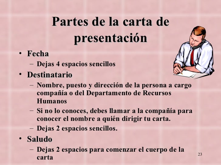 El resumé y carta presentacion