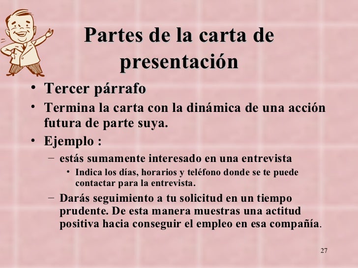 El resumé y carta presentacion