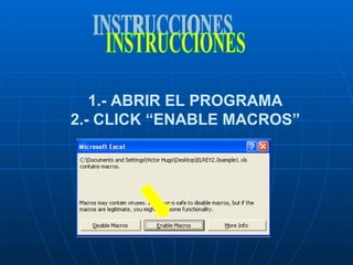 Nombre:   Ahi te da el nombre de la compañia Volumen promedio:  te da el volumen promedio anual “ PRECIO ACTUAL” y “VOLUMEN ACTUAL”   Cuando el precio y el volumen actual cambian a verde es cuando puedes considearar la compra Simbolo:   Ahi escribe el simbolo de la compañia El REY BAJO:  te da el precio de compra el rey mas frecuente Precio Minimo y Precio Maximo:  el precio tiene que estar entre estos do precios para considerar comprar Volumen de Compra:  este es el volumen para considerar comprar “ EL REY BAJO”   
