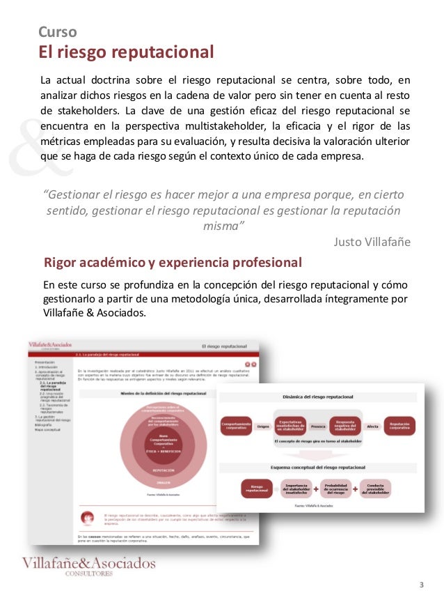 El riesgo reputacional