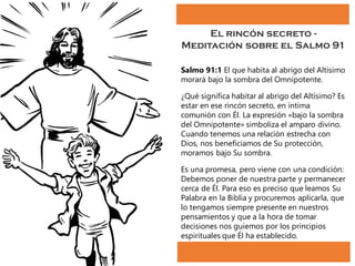 AL ABRIGO DEL ALTÍSIMO: Salmo 91 (Spanish Edition)