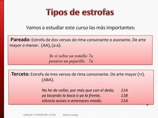 La Estrofa Rd El ritmo en el verso | PPTX