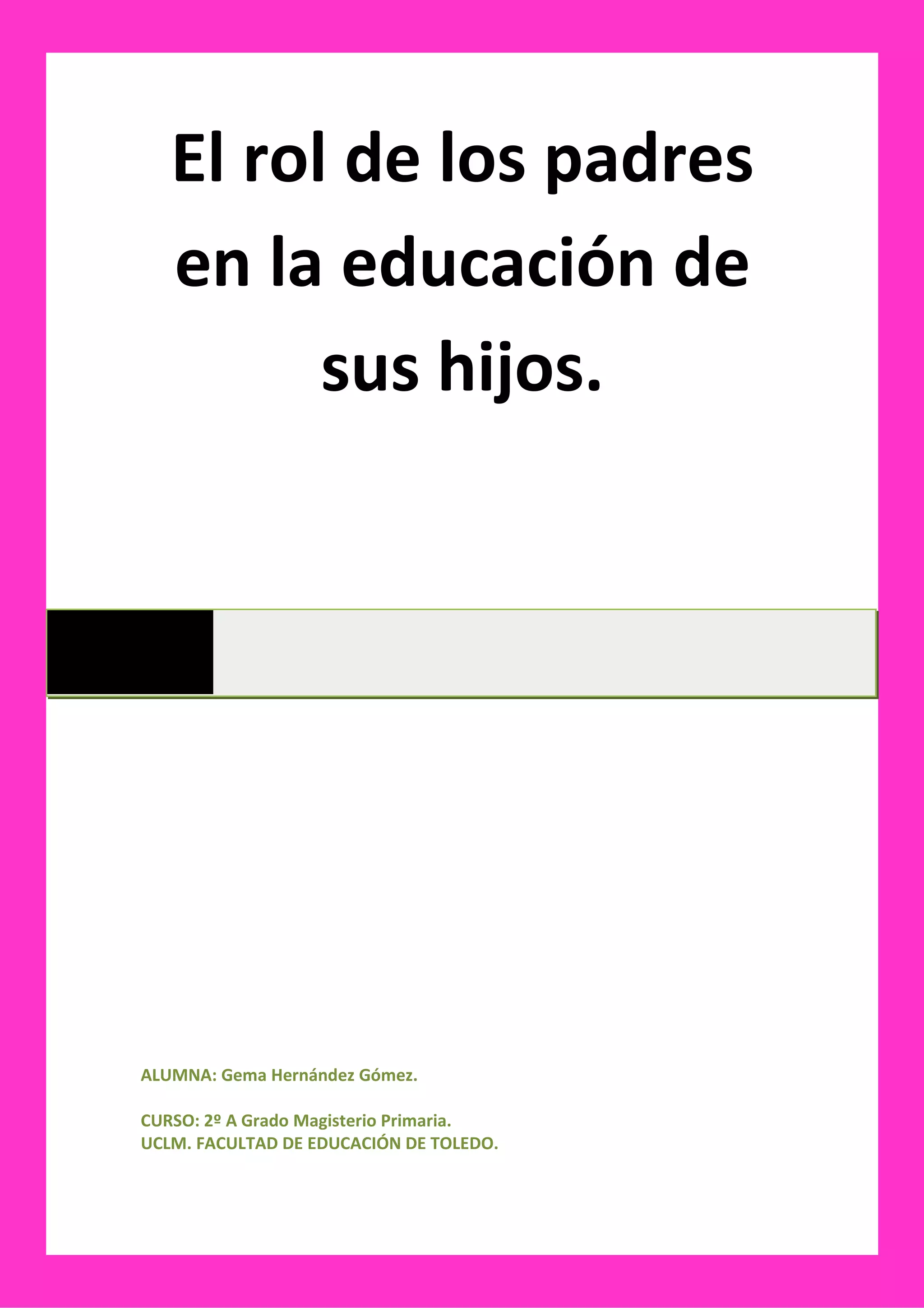 El rol de los padres en la educación de sus hijos | PDF