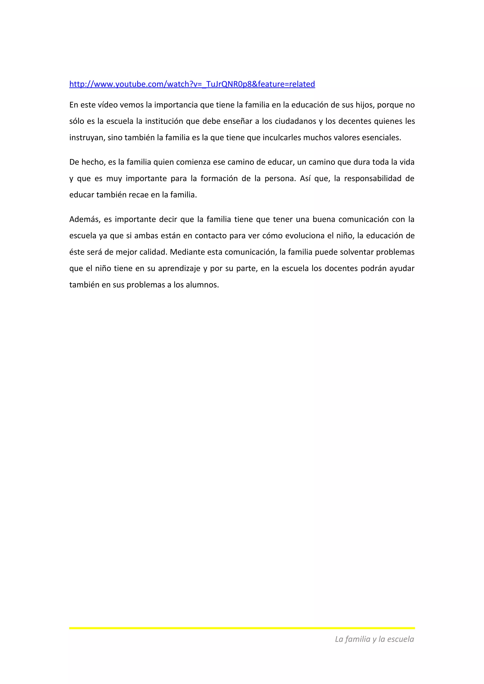 El rol de los padres en la educación de sus hijos | PDF
