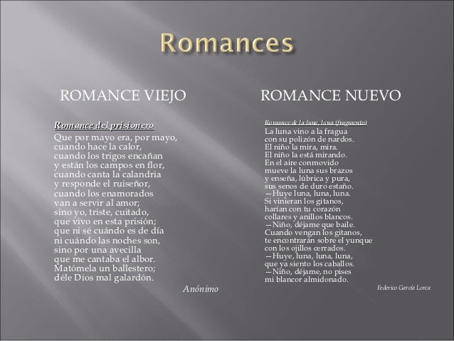 Resultado de imagen para romances ejemplos