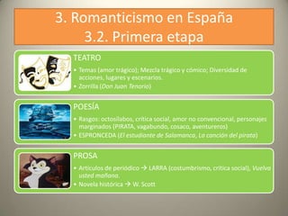 3. Romanticismo en España3.2. Primera etapa