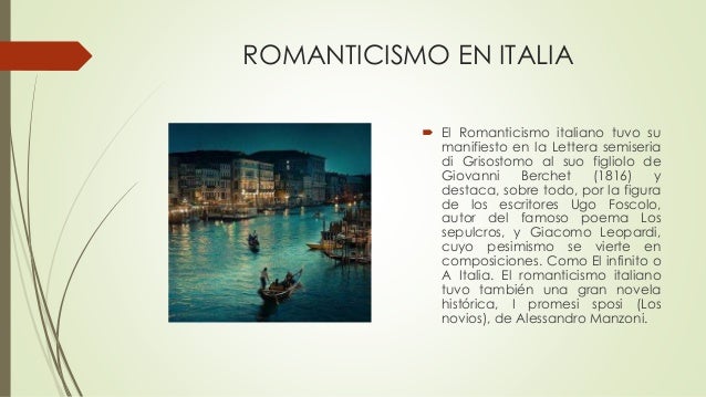 El romanticismo y sus características