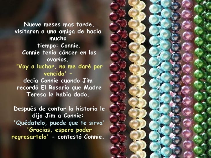 El rosario de la madre teresa de calcuta